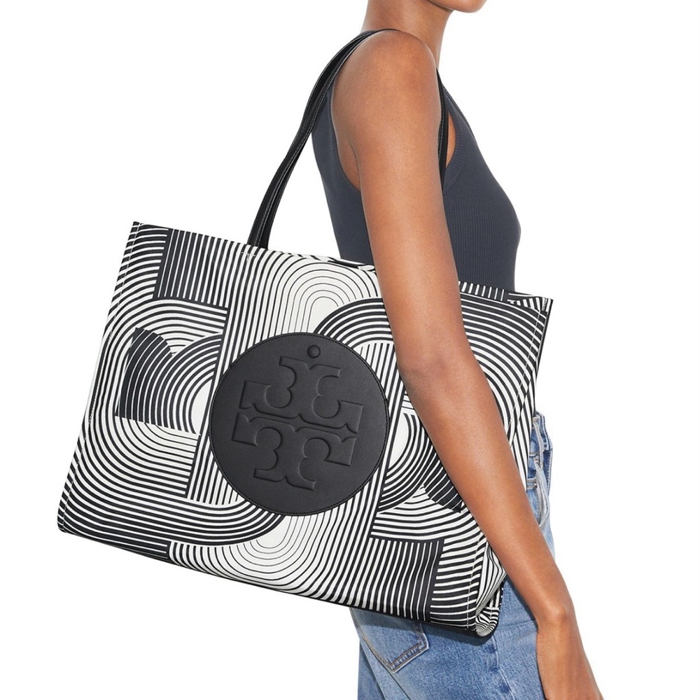 Tory Burch Black and White Tote Bag